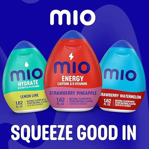 Miniatura 8 de MiO Energy - Potenciador líquido del sabor con cafeína y vitaminas B, paquete de 3 (fresa y piña)