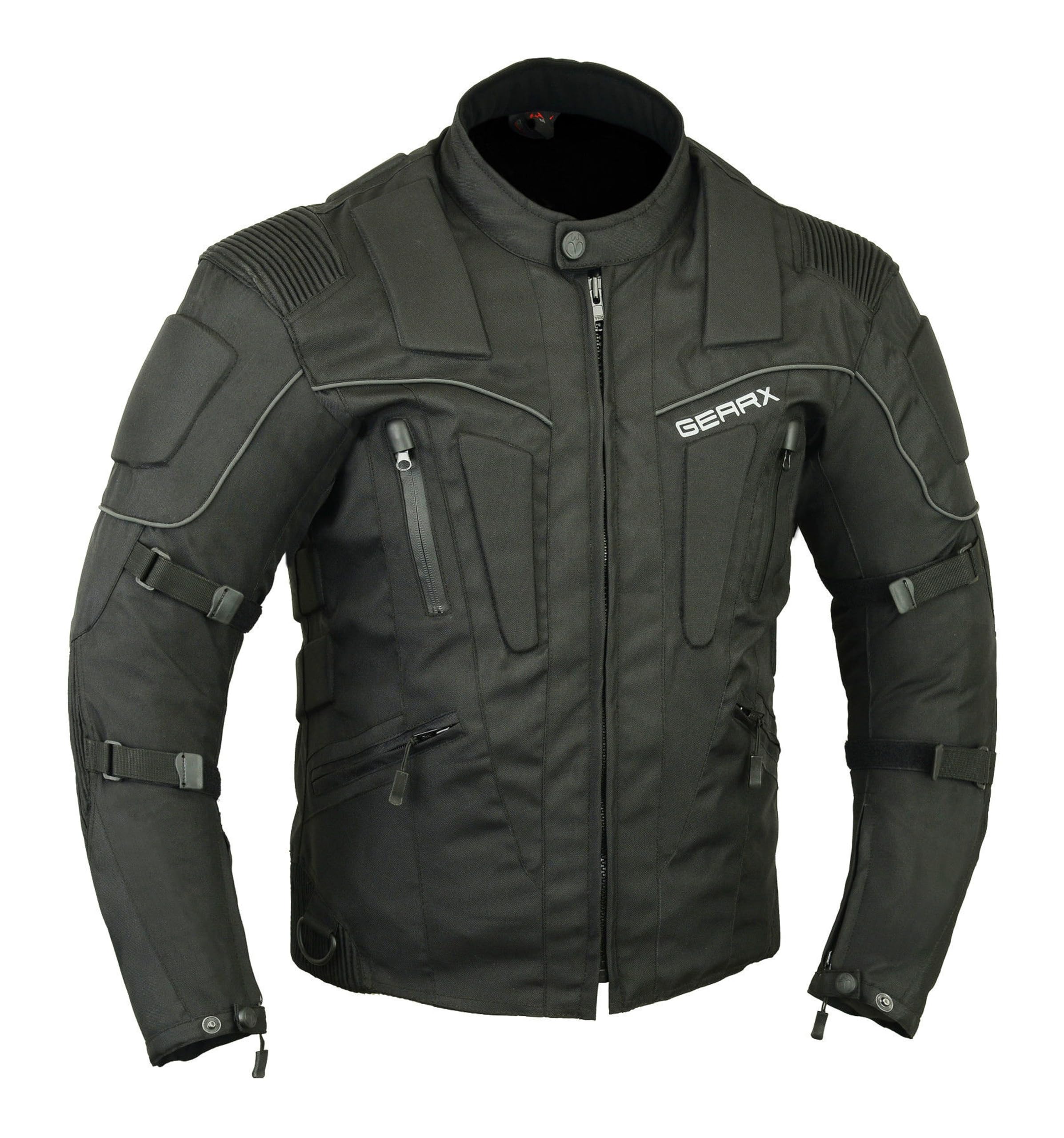 GearX Storm Motorbike Motorcycle Protection Jacket Waterproof Breathable - Black, XL