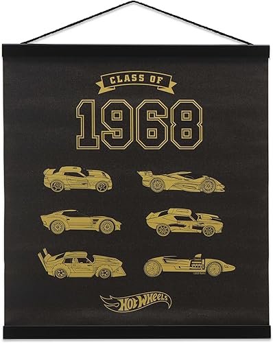 Miniatura 7 de Mattel Hot Wheels Fastest Cars - Letrero de metal para colgar – Letrero retro de Hot Wheels para dormitorio de niños o cueva de hombre Rojo