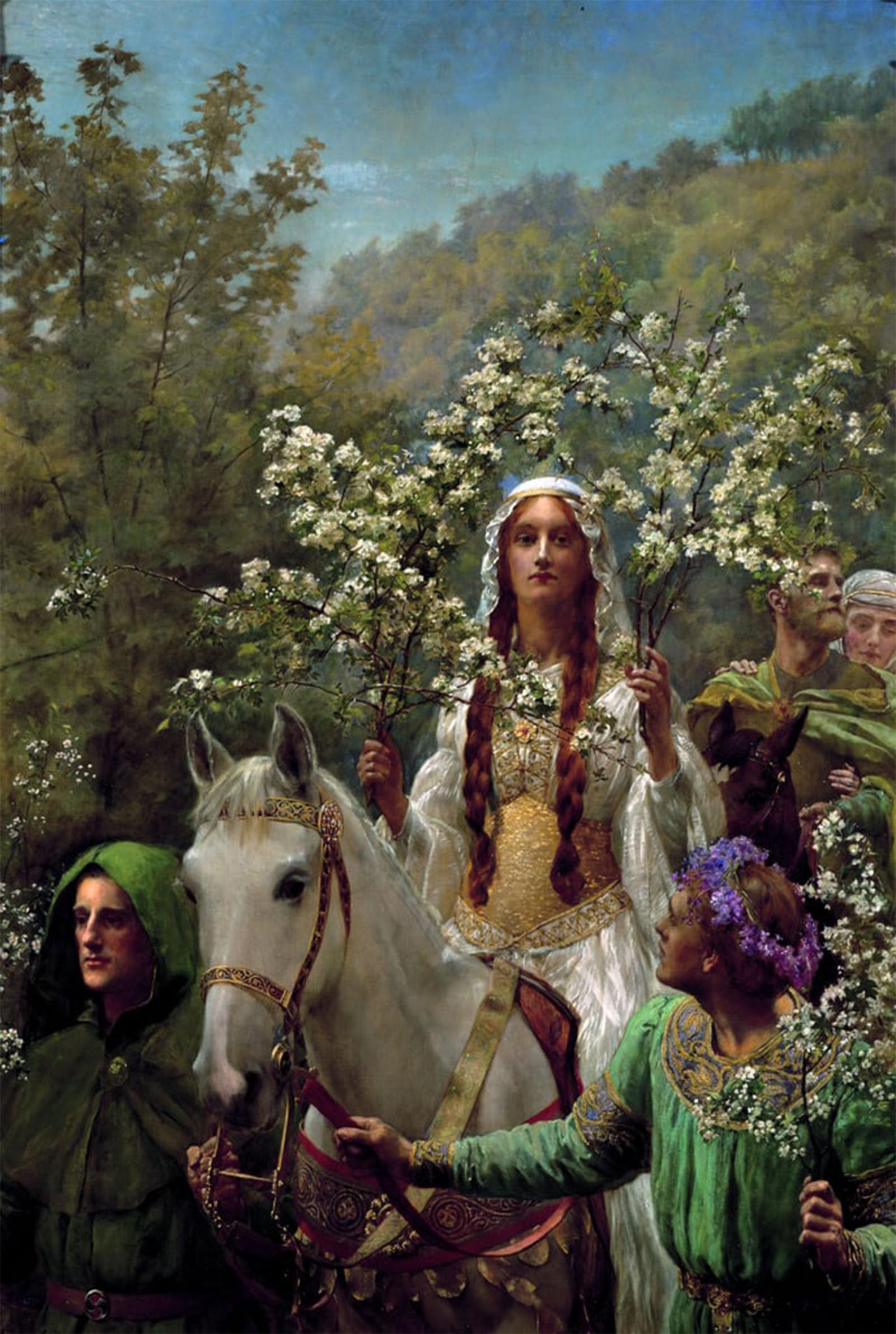 Tableau impressions d'art mural Maying reine Guenièvre John Collier pour habiller un mur vide - 5