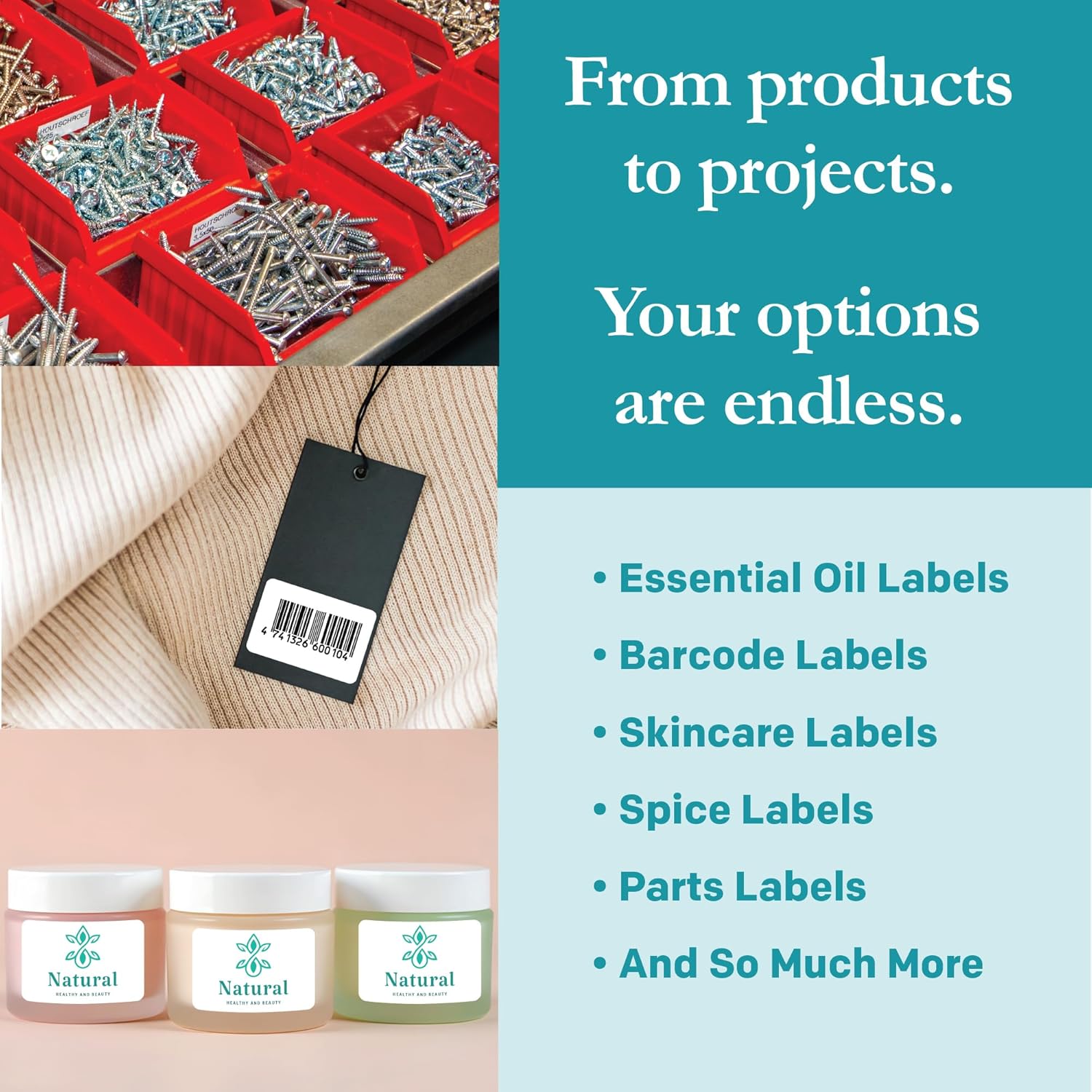 Premium Label Supply White Sticker Barcode Labels – 1.5" x 1" – Laser/Inkjet Compatible – (50 per Sheet), 25 Sheets – 1250 Total Adhesive Labels - Image 2