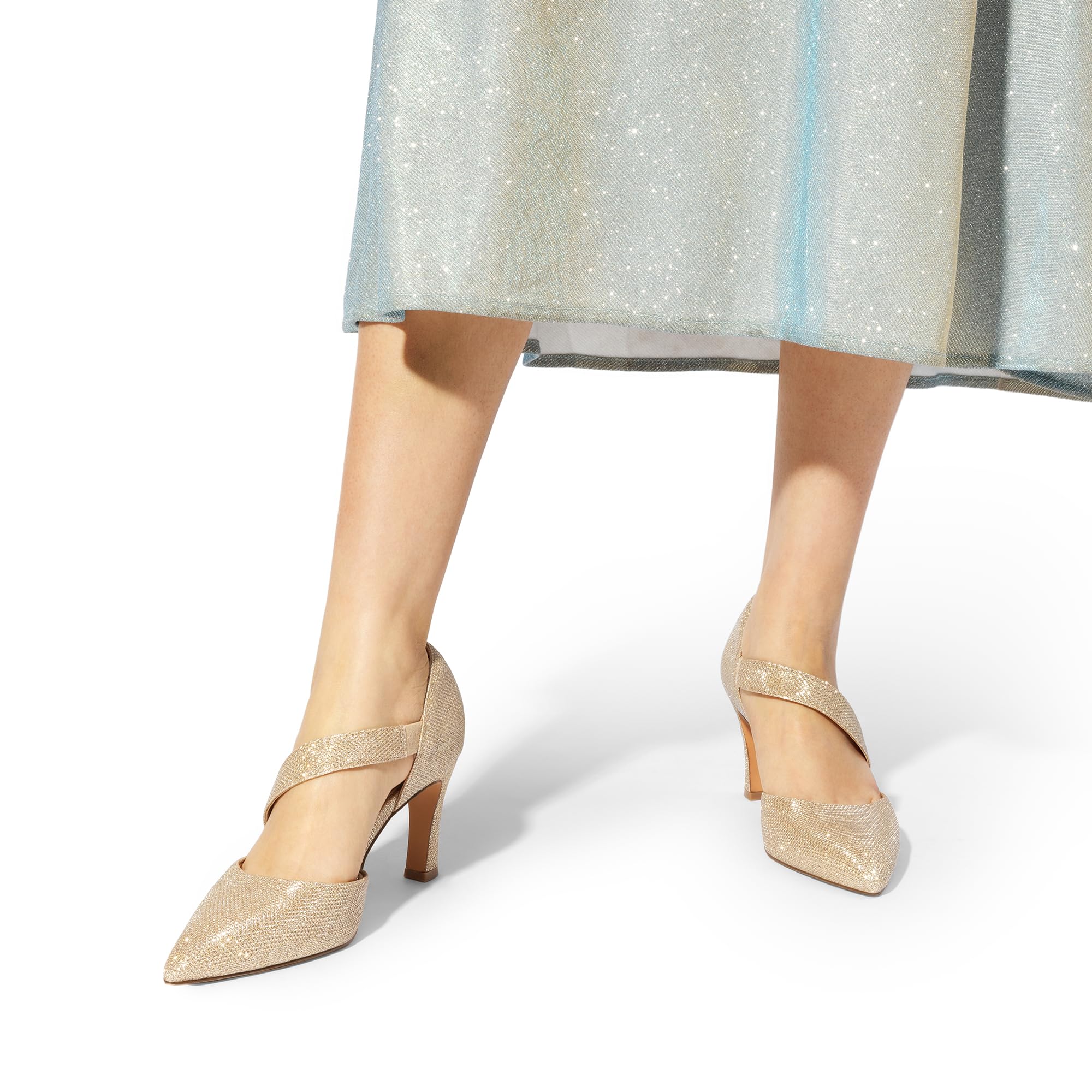 DREAM PAIRS Damen High Heels Pumps Geschlossene Spitze Bequeme Schuhe für Arbeit Büro Hochzeit