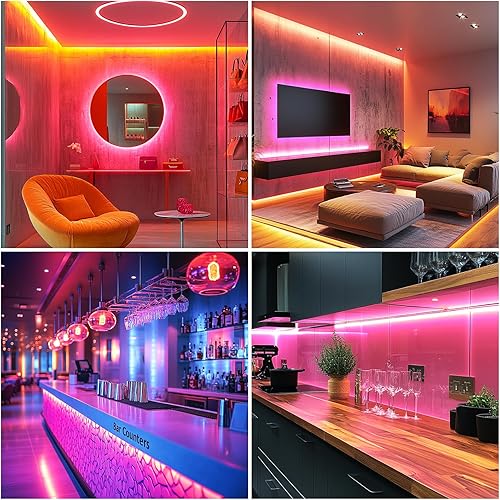 Miniatura 95 de Tira de luces LED cortas de 5 V USB LED, iluminación para gabinete, tira de luz LED COB de 3000 K, blanco cálido, no regulable, luces LED pequeñas