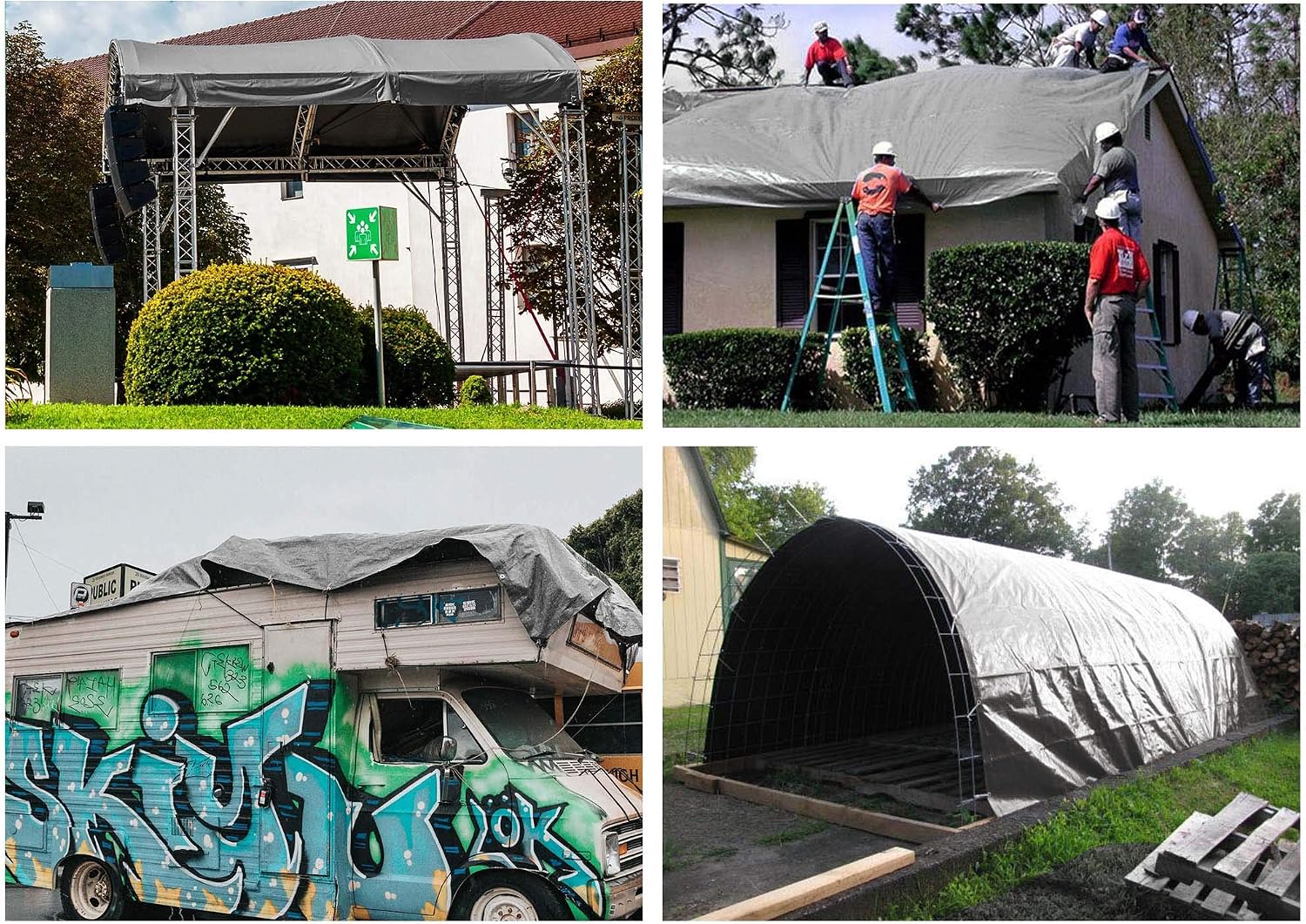 Black Friday Clearance Yescom 16x20Ft 14 Mil Heavy Duty Reinforced Poly Tarp Reversible Waterproof Tarpaulin UV Resistant Ground Sheet Cover New Arrivals Yescom 16x20Ft 14 Mil Heavy Duty Reinforced Poly Tarp Reversible Waterproof Tarpaulin UV Resistant Ground Sheet Cover