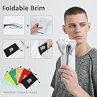 Vista 5 de GADIEMKENSD Sombrero reflectante plegable para exteriores, diseño sin estructura, protección solar UPF 50+, sombreros deportivos para mujeres