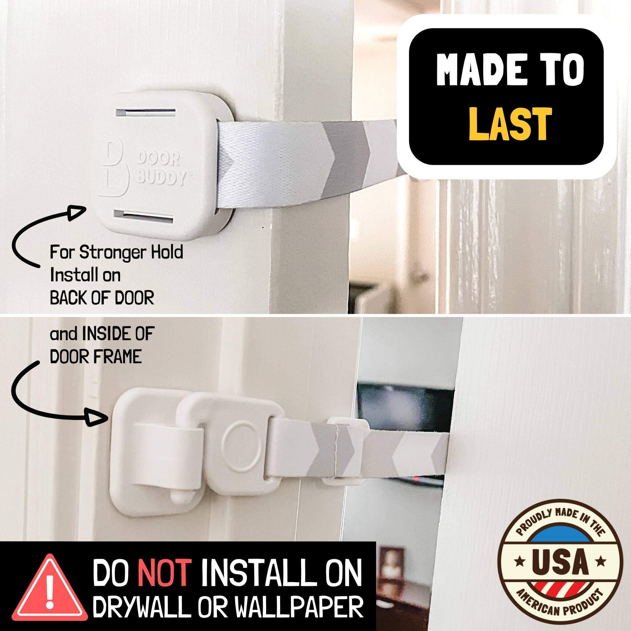 Buy Door Buddy Door Latch Plus Door Stopper. Keep Dog Out of Litter Box