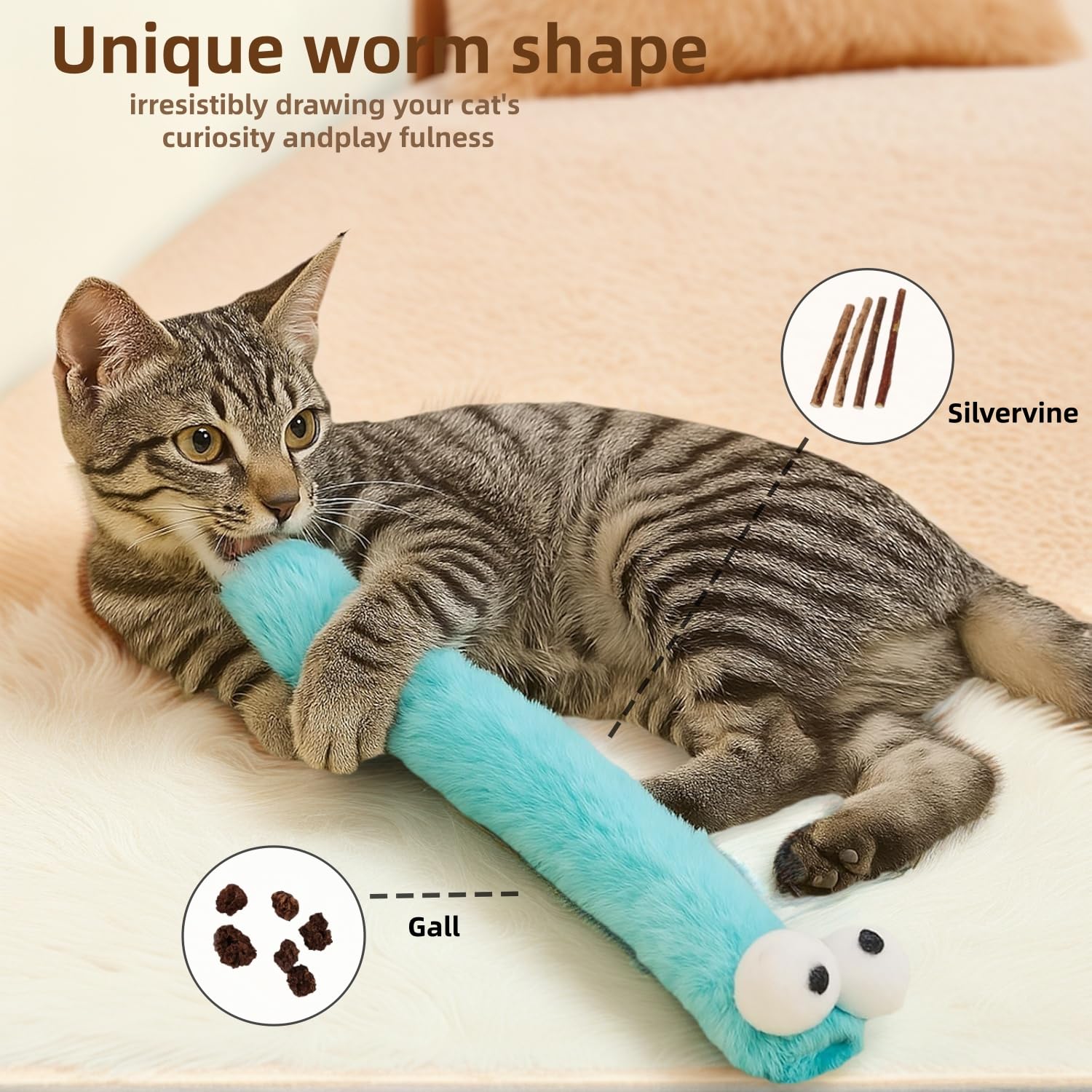 2BB Almohada de juguete para gatos, juguete con cremallera, que contiene hierba gatera, papel fuerte, atrae al gatito a jugar, 12.5 pulgadas, 3 paquetes (teñido anudado rosa, verde, morado)