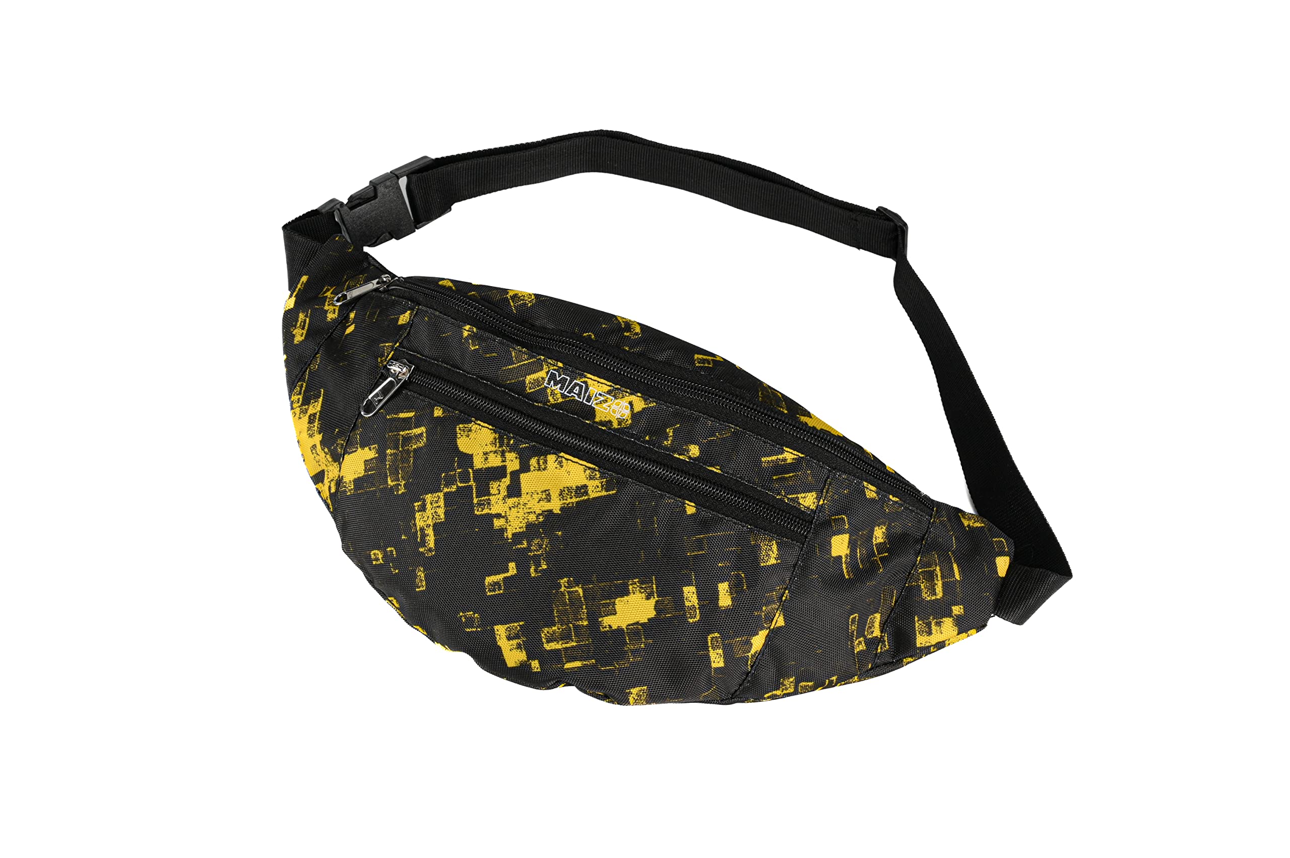 maizo waist bag / regular bag / fanny backpack / chest bag / pouch zip / stylish travel / multipurpose / hiking / belt sport / casual sling shoulder chest pack / adjustable strap for cycling, running, hiking hold phones, keys, cards and bag for girls & boys, men & women (camo yellow)