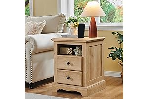 Gorgeous Wood Nightstand Set of 2