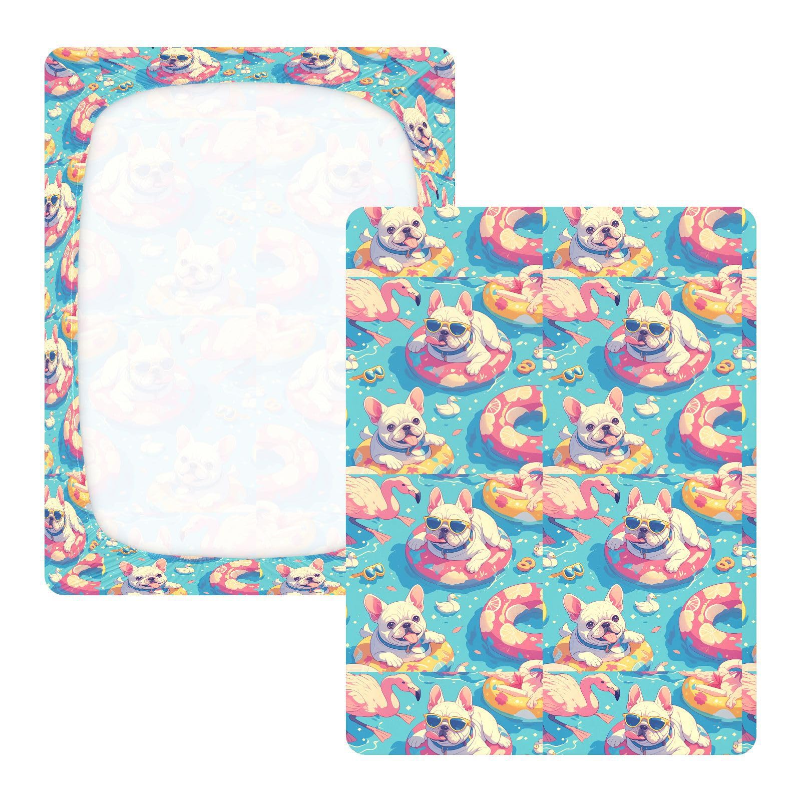 Sábanas de algodón para cuna de bebé con diseño de perros que luchan por la ley, de dibujos animados, cómodas y transpirables para guardería, 1 paquete de sabanas para cuna