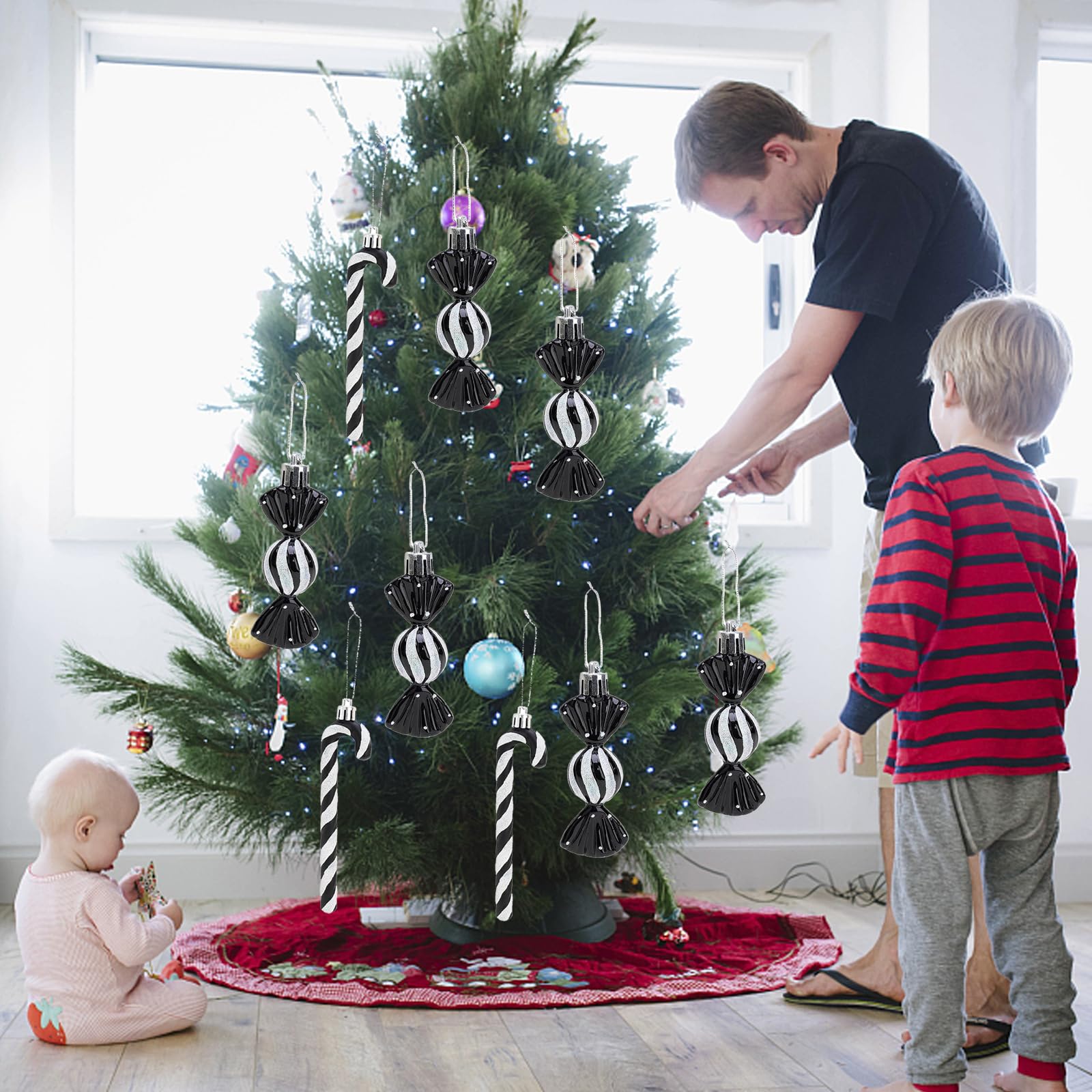 16 Pezzi Albero Di Natale Bastoncini Di Zucchero Candy Cane