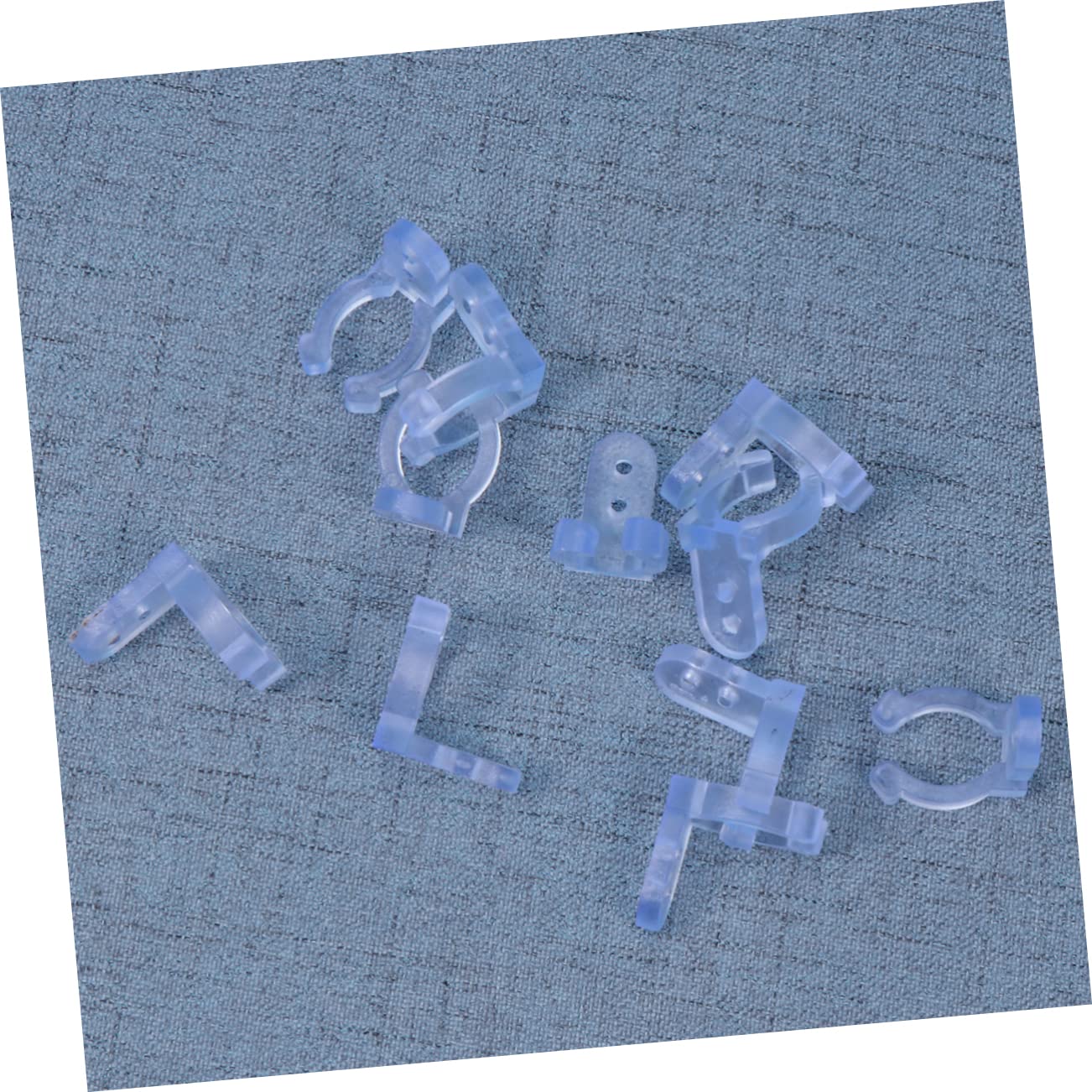 ABOOFAN 10Pcs Clear PVC LED Rope Light Clips Mounting Clips for Round Rope Lights for Indoor Outdoor Use for Christmas Events and Home Decoration