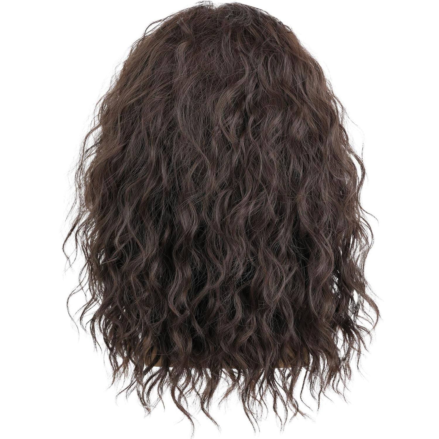 Mens Brown Wavy Wig - Medium Length Natural Look Middle Part Heat Resistant Synthetic Hair for Men Costume, Cosplay, Halloween Party - Image 5