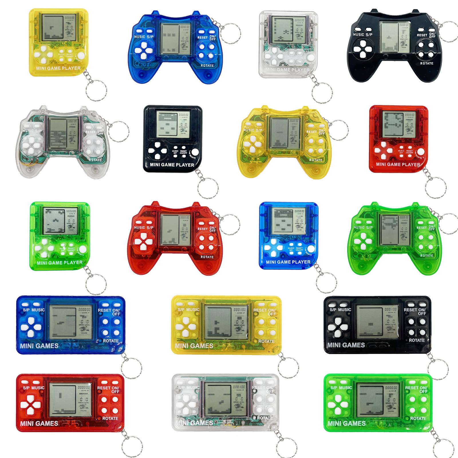 Hatende 18Pcs Video Game Party Favors for Kids,Mini Game Console Keychain for Kids Boys Birthday Supplies Gaming Party Favors Classroom Prizes