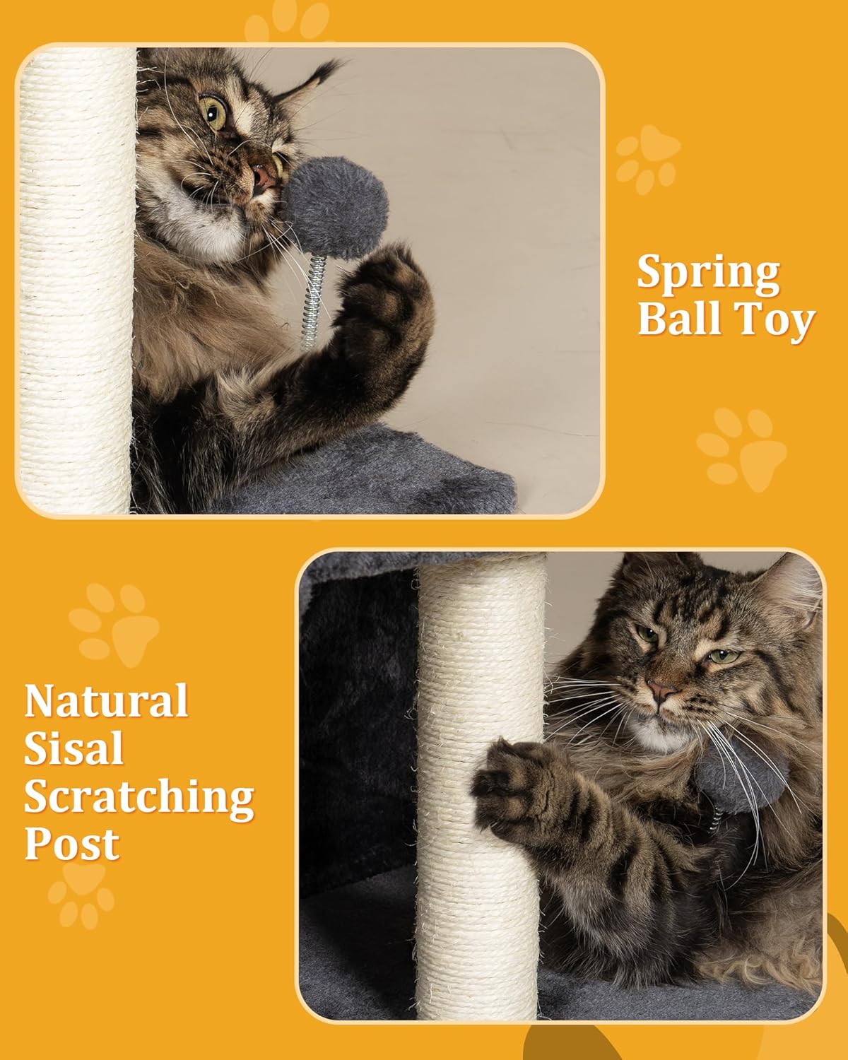 Aechonow XL Cat Tree Tower for Large Adult Cats 20 lbs+, 23x15.7Inch Perch Bed, Condo Cave for Indoor Medium Kittens, Sisal Scratchers, Extra Large