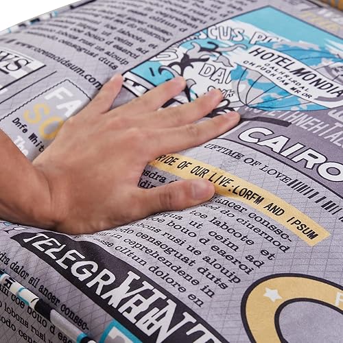 Miniatura 7 de Sillas modernas pantuflas sin brazos, silla de escritorio DRM'SCUUM para dormitorio, terciopelo gris y hermosos patrones modernos de tela impresa,