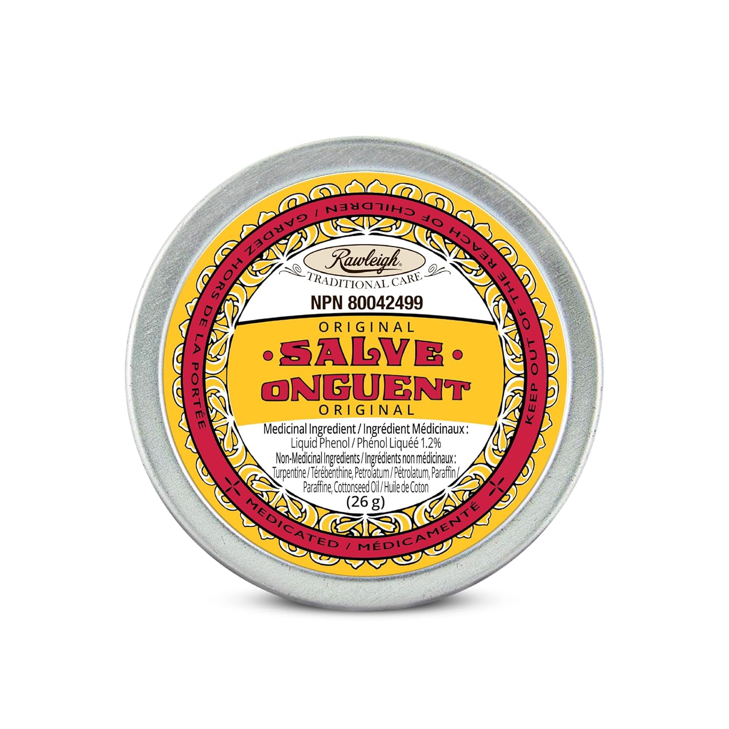 Rawleigh Antiseptic Original Yellow Salve Small Tin 0 96 oz Natural Multi-Purpose Ointment Soothes Skin Cuts Bruises Irritations