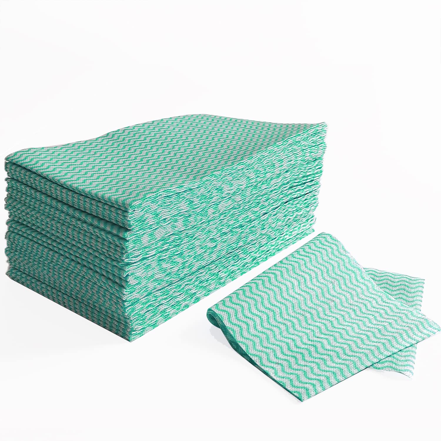 Green Handi Wipes Disposable Dish Cloths Heavy Duty Kitchen Towels Reusable Cleaning Wipe 60 Count