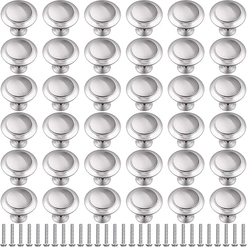 Ripeng 36 Pieces Round Ringed Kitchen Cabinet Pulls 1.06 Inch