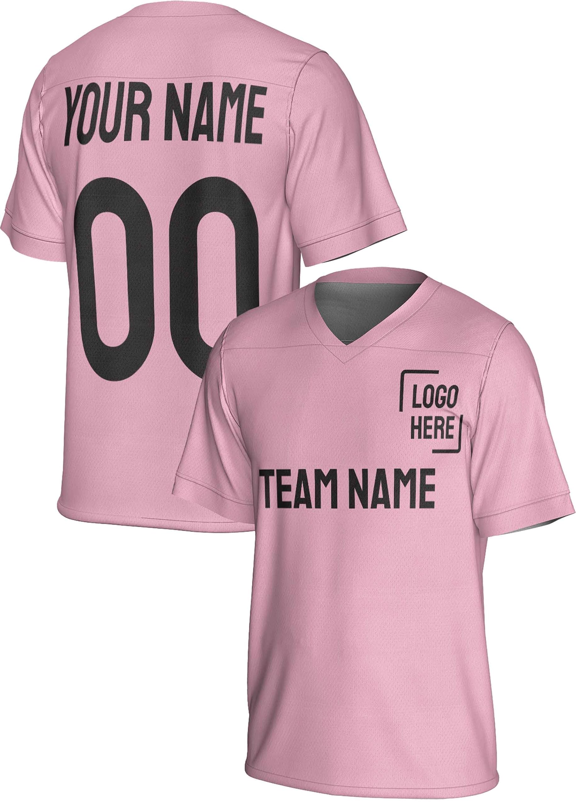 Custom Soccer Jersey - Personalized Soccer Shirts with Your Name Number Team Name Logo for Men Women Pink Black