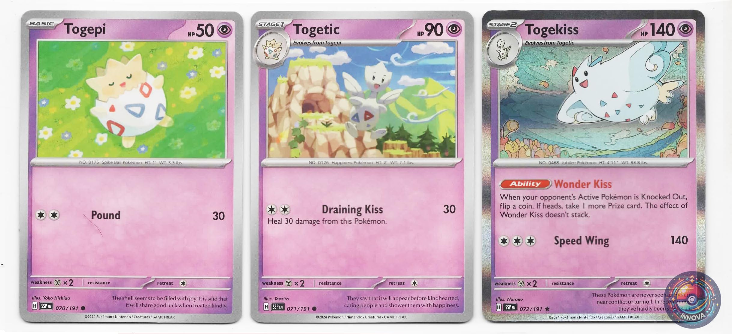 Amazon.com: Togekiss 072/191 Foil Rare - Surging Sparks – Pokemon