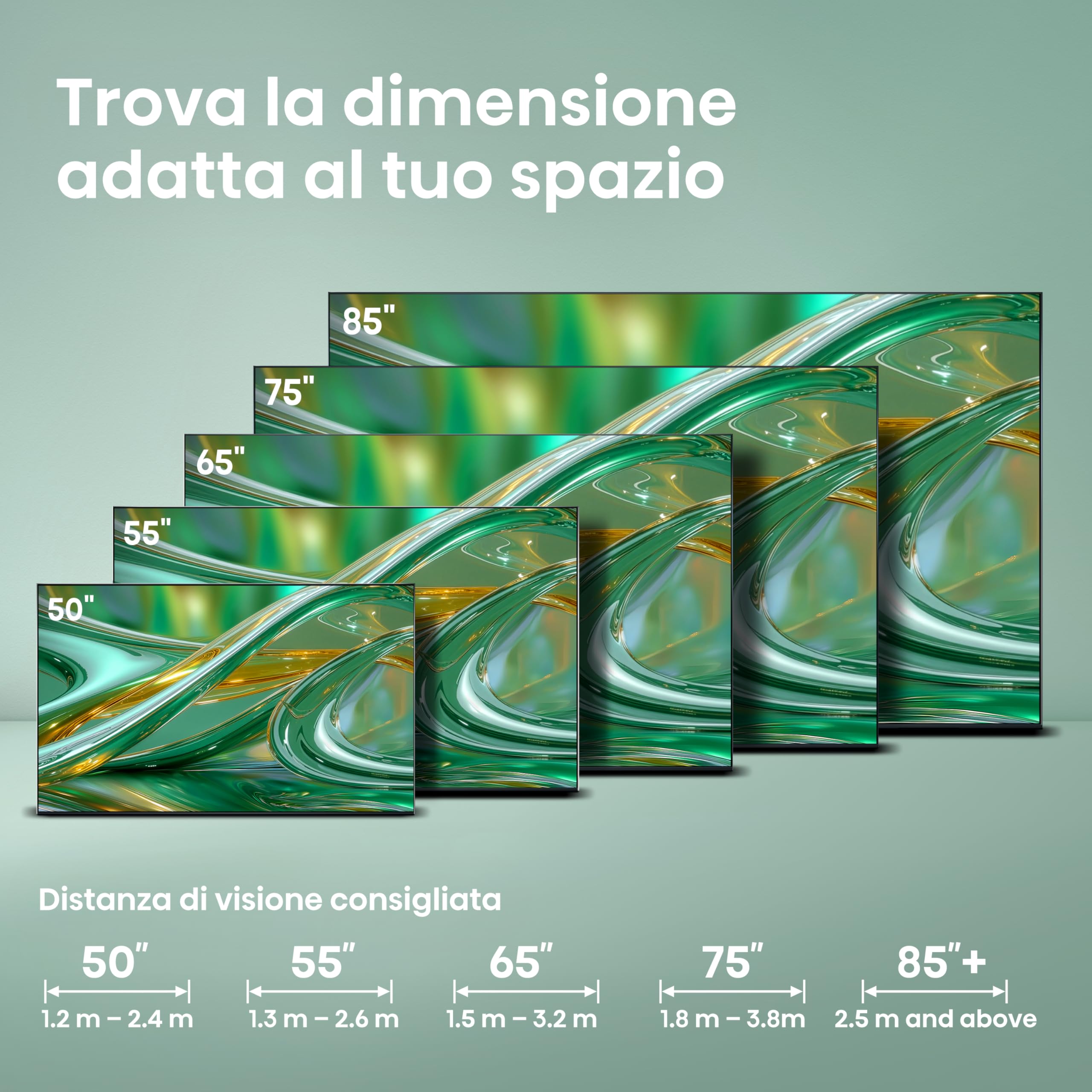 Hisense Smart TV MiniLED 144Hz 55" 4K 55E8S, Dolby Atmos 2.1 By Devialet, Dolby Vision IQ, HDR10+, Native 144Hz Game Mode, VIDAA OS con 1000+ APP, Alexa built-in, lativù 4K, Wifi, Bluetooth