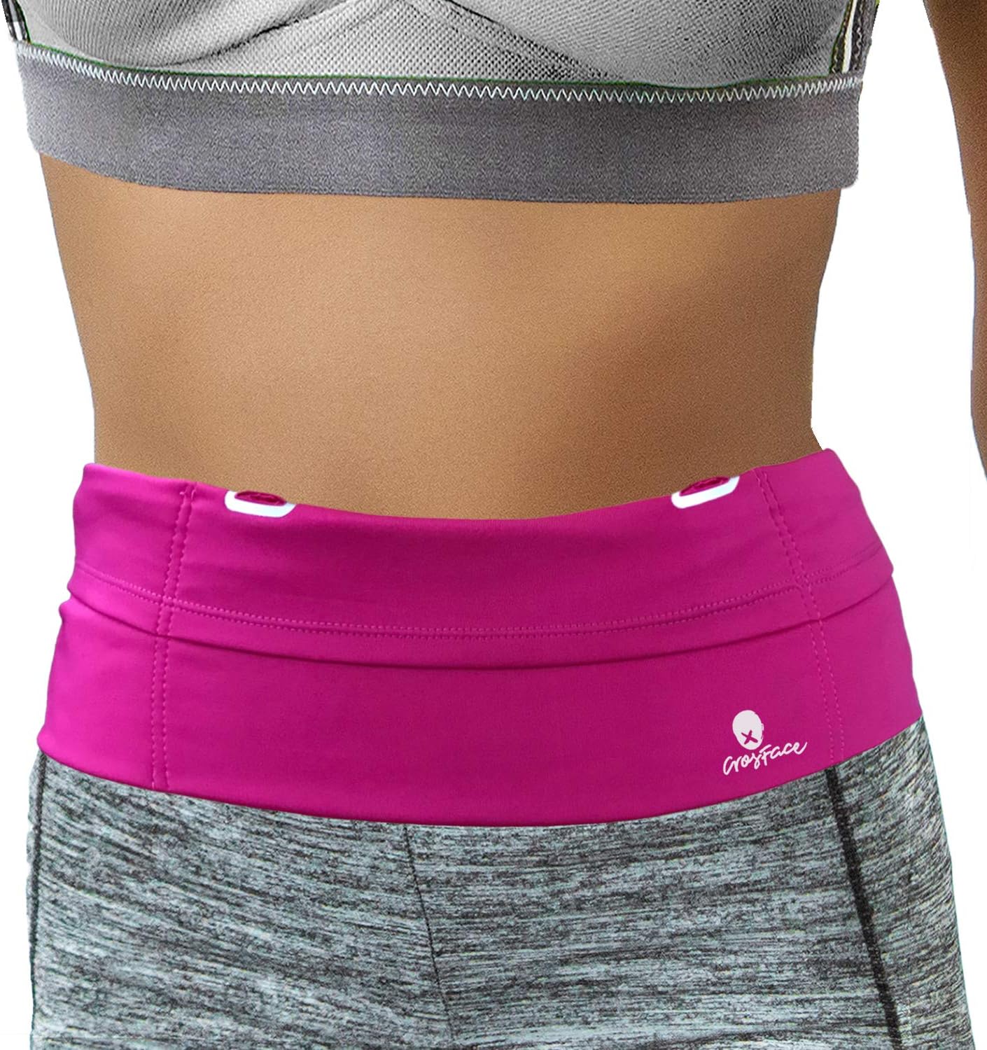 Universal Running Belt for All Phone (iPhone 17/16/15/14/13/12/SE/Mini/Max/Plus/Pro, Samsung Galaxy S25/S24/S23/S22/S21/Ultra & More). Sports Waist Pack for Runners, Fitness & Exercise (Pink)