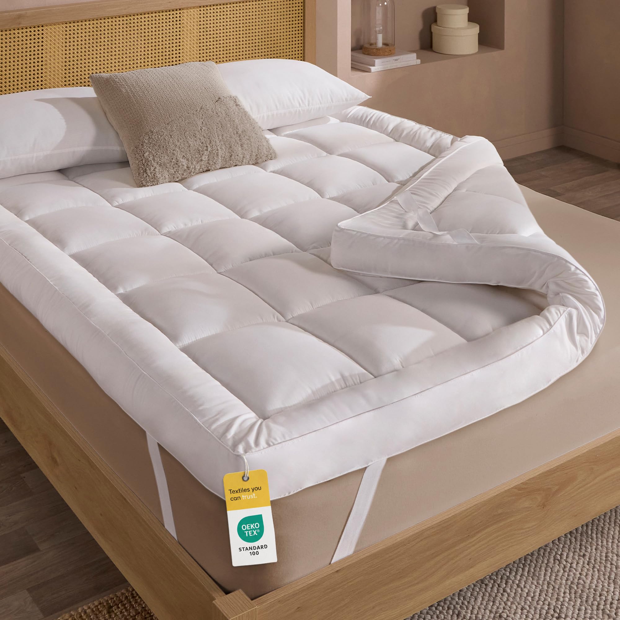 Slumberdown  White Sleep Soundly 10Cm Extra Deep in Size Superking, Sports Direct