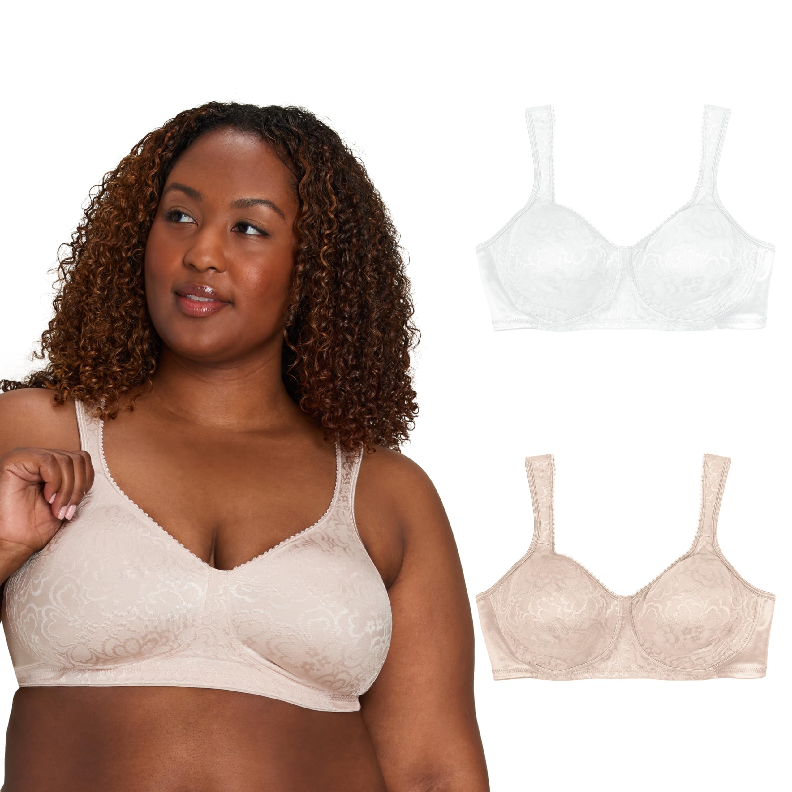 Playtex Womens 18-Hour Ultimate Lift Wireless Full-Coverage Bra with Everyday ComfortBra