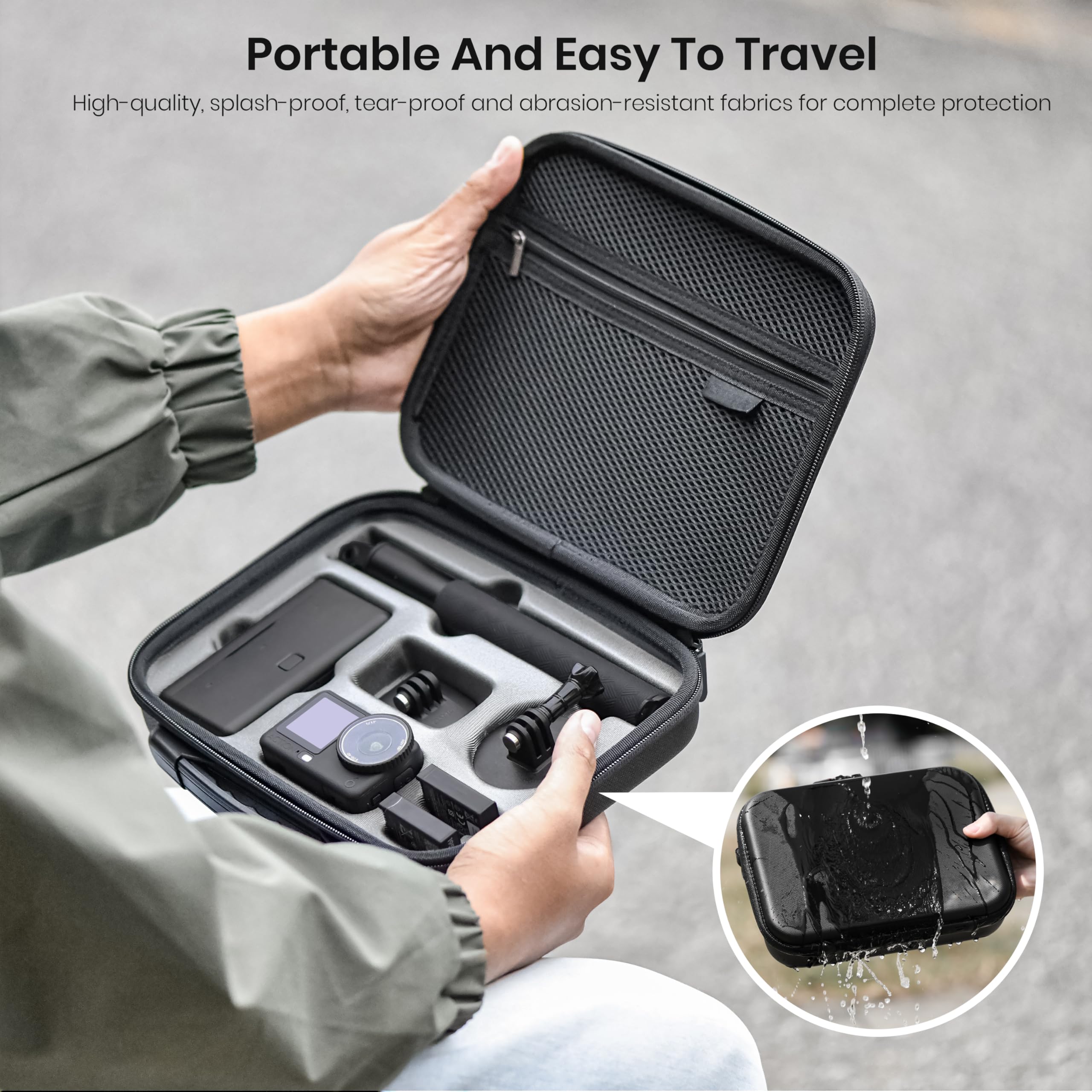 STARTRC PHOTO Osmo Action 6 Tragetasche für DJI Osmo Action 6 Kamera Zubehör Hartschalen Tasche Reisetasche Kompatibel mit Osmo Action 6