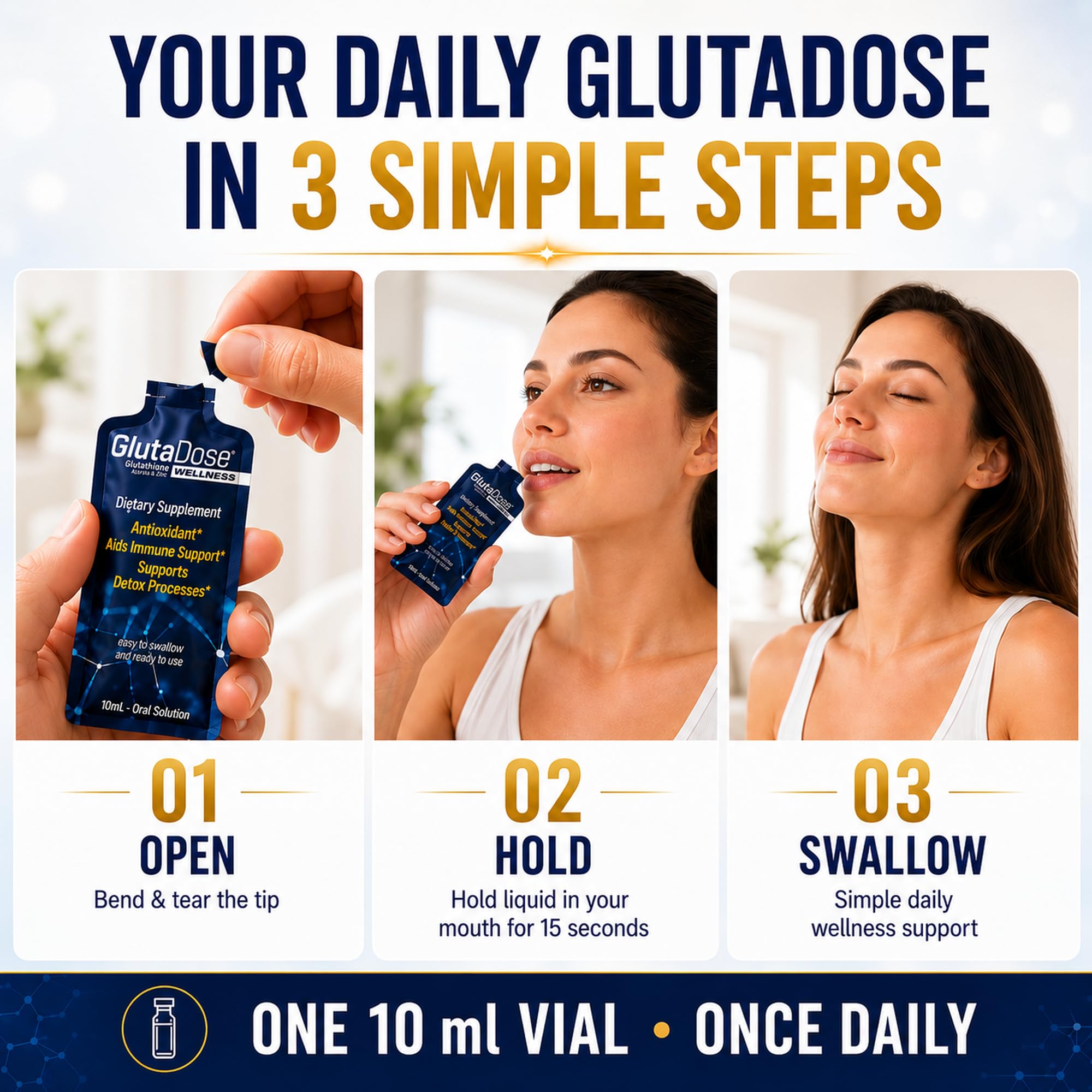 GlutaDose Liquid Glutathione 500mg, Lemon Berry, Vitamin C & Zinc, 30 Vials — Amazon image 8