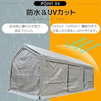 【UV·防水 上開きドア】テント 車庫テント ガレージテント 3×6m ベージュ Amazon.co.jp: BTM テント車庫テント ガレージテント 3×6m UV