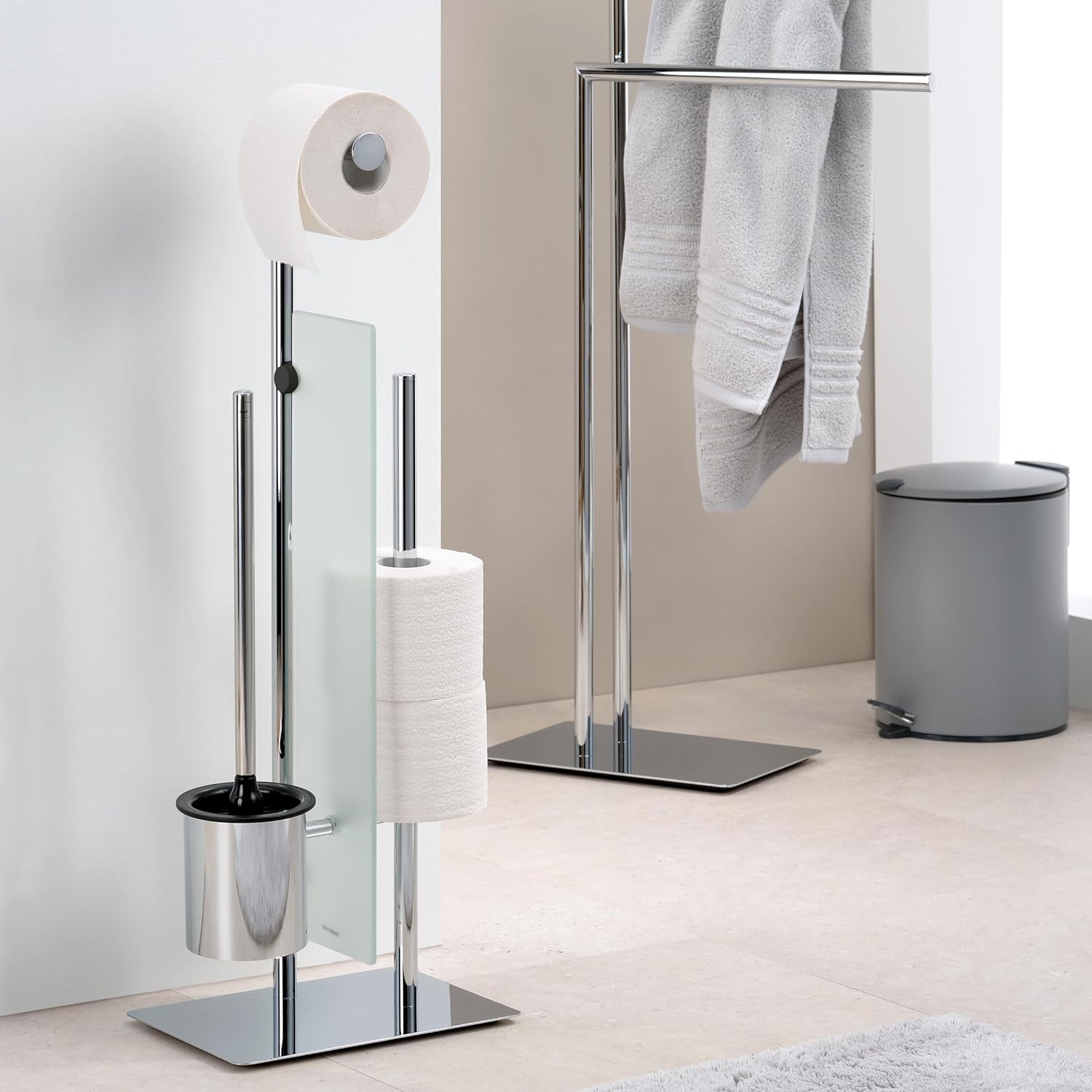 Kela Style 22494 Toilet Brush and Toilet Paper Holder Stand