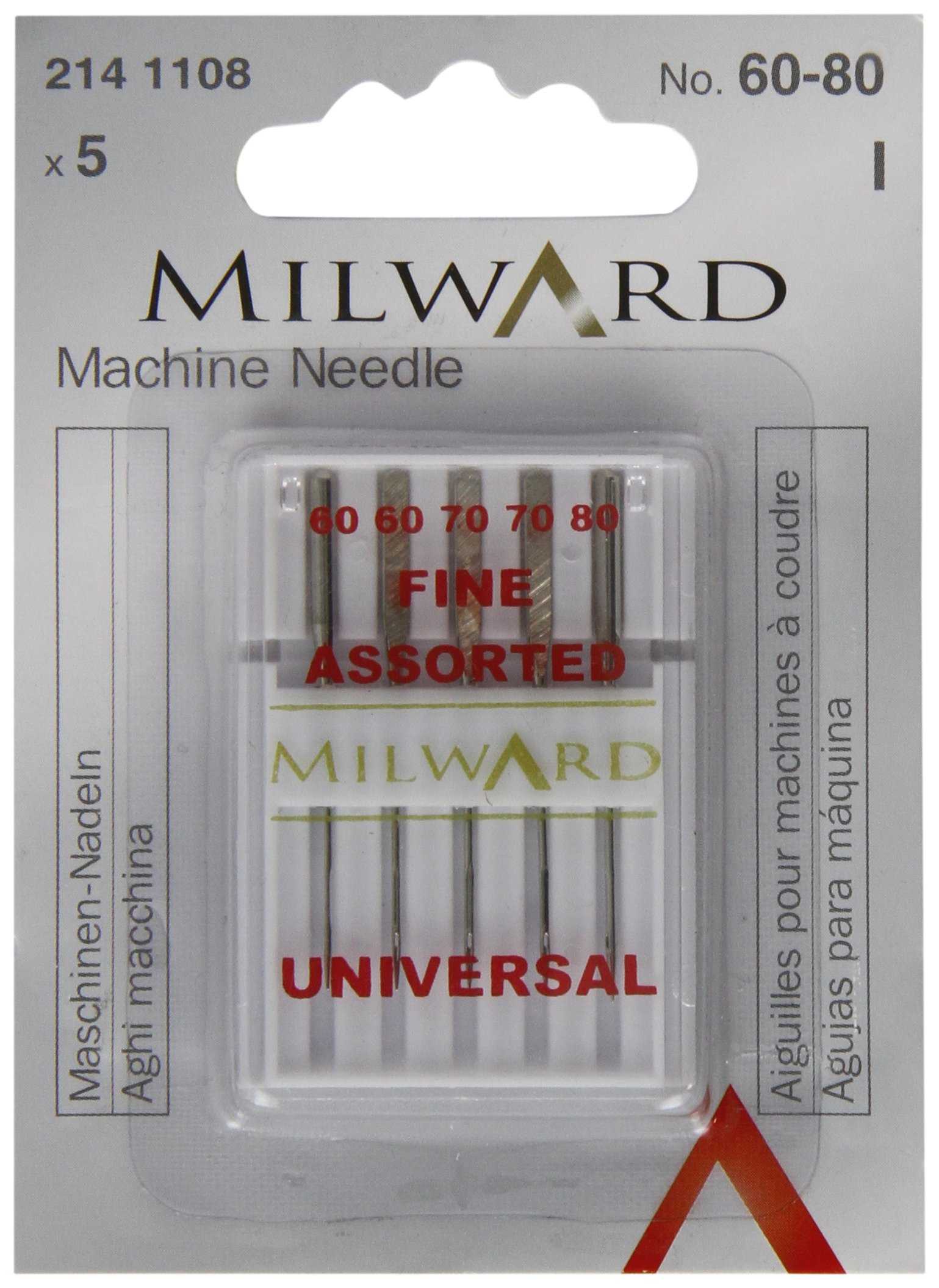 Milward Flat Shank Gauge 60/60/ 70/70/ 8 Assorted Sewing Machine Needle