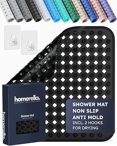 Miniatura 21 de Homerella® Alfombrilla de Ducha Antideslizante Antimoho, Alfombrillas de Ducha Antideslizantes para el Interior de la Cabina de Ducha, Alfombrilla