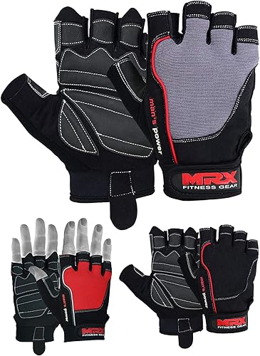 Miniatura 7 de MRX - Guantes de levantamiento de pesas para hombres y mujeres, entrenamiento de gimnasio, culturismo, entrenamiento de fuerza, levantamiento de