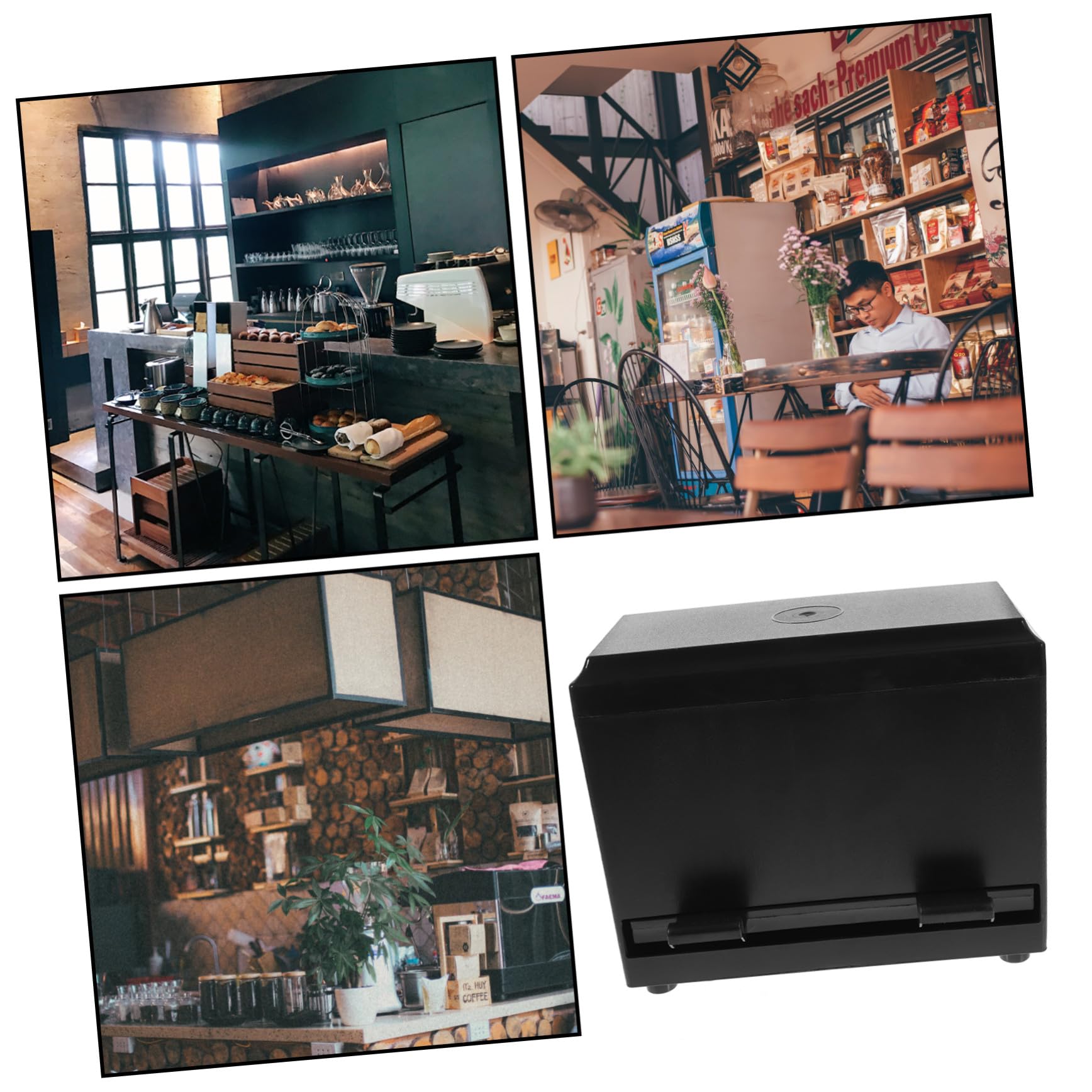 Automatische Push-type Strohhalmbox Schwarz Langlebiger Pipetten-aufbewahrungsbehälter Praktischer Trinkhalmspender für Cafés Milchtee-shops und Gastronomie Stabiles Material