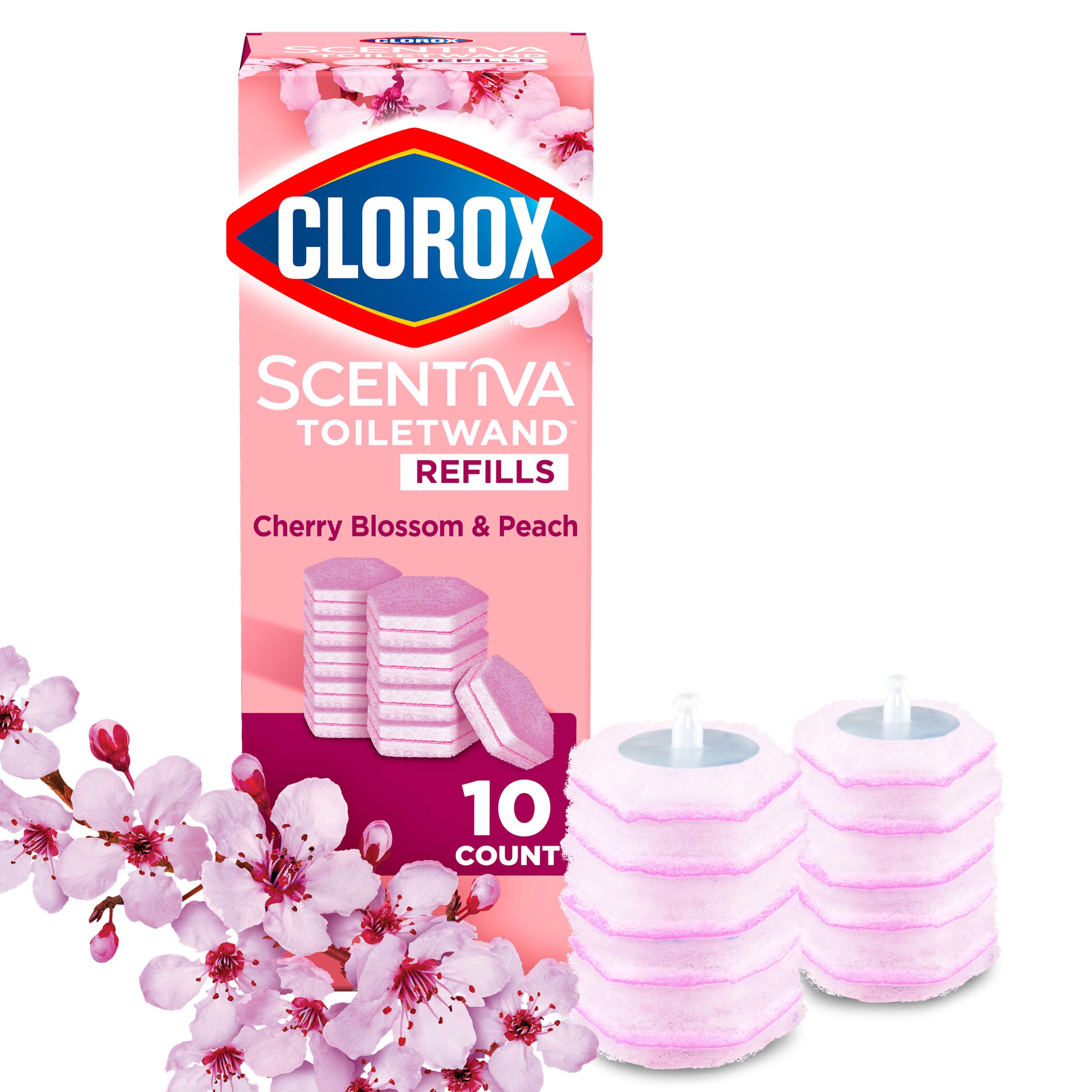 Amazon.com: Clorox Scentiva ToiletWand Refills, Cherry Blossom and
