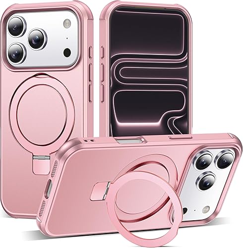 Miniatura 31 de Funda de grado militar compatible con iPhone 14 Plus de 6.7 pulgadas, con soporte magnético invisible tipo anillo, compatible con MagSafe y gran