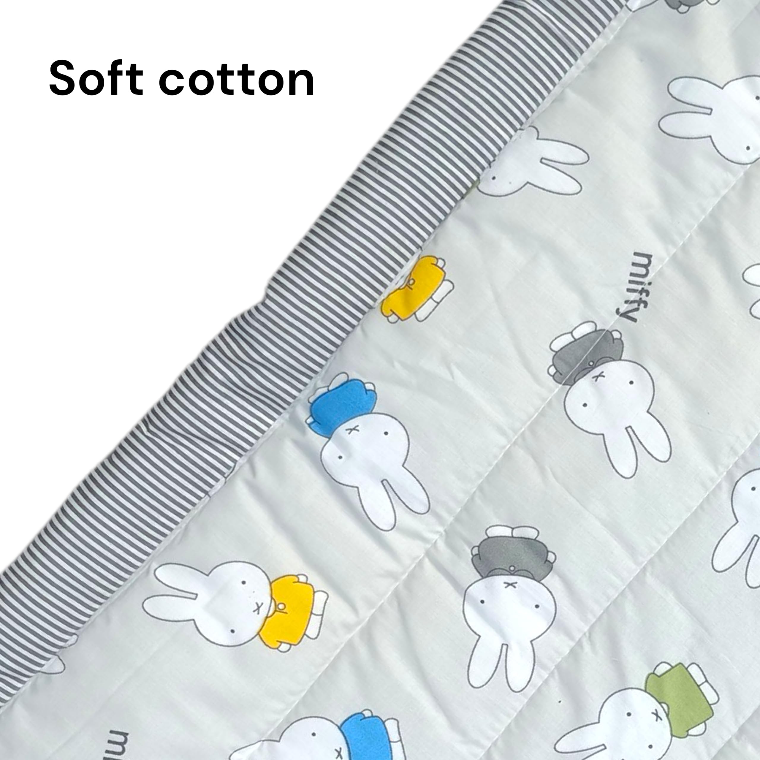 Fabrify Soft Cotton Newborn Baby Godadi, Baby Bed, Mattress, Rilka, Bedsheet Combo Set Soft Cotton godi, Godari, Baby Bed, Crib Sheet (Blue) 3