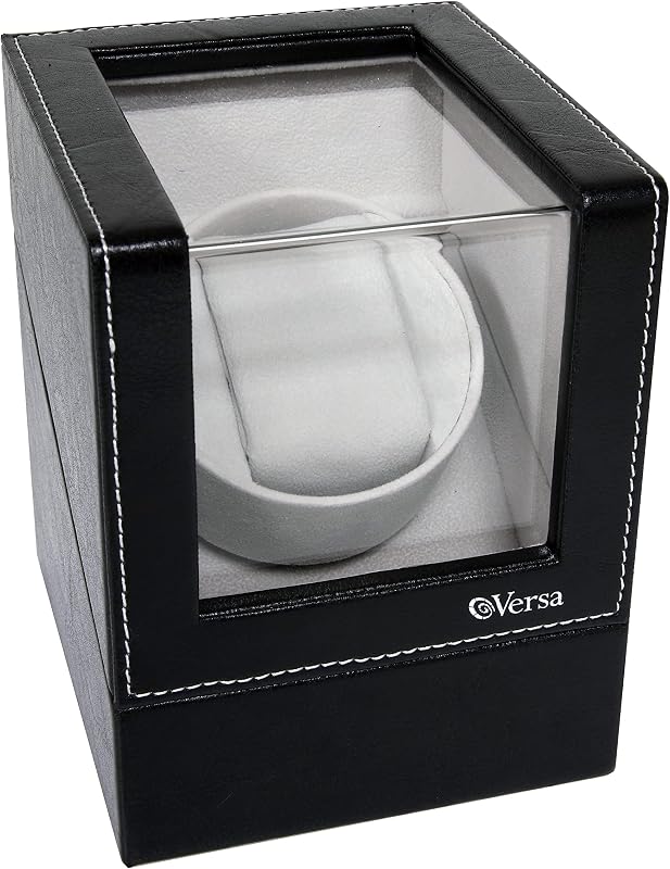 Single Watch Winder by Versa - Elite Automatic Watch Winder - Quiet Japanese Motor - 12 Settings - Compatible with Rolex's, Cartier, Omega, and More
