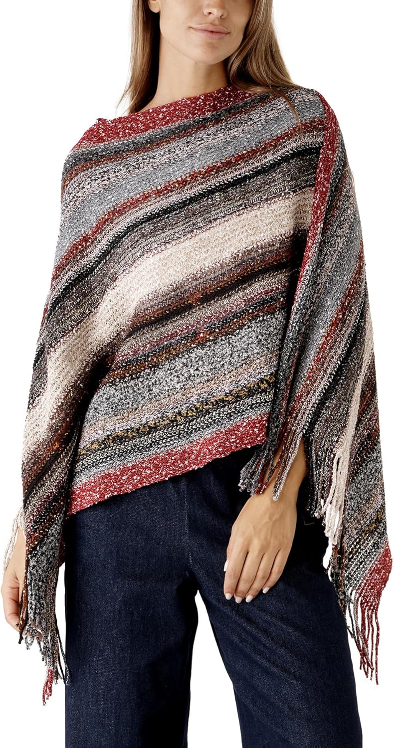 Women's Shawl Wrap Poncho Ruana Cape Cardigan Sweater Open Front for Fall Winter Spring
