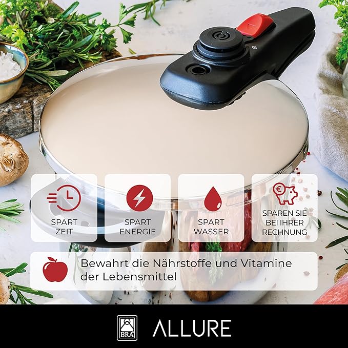 Olla a Presión Acero Inoxidable 6L BRA miniatura 6