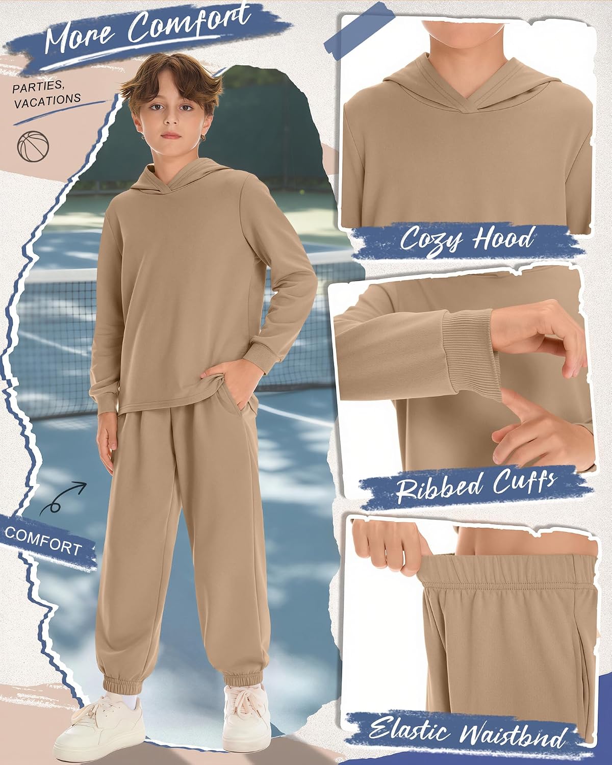 Boys Sweatsuits 2 Piece Outfits image 5