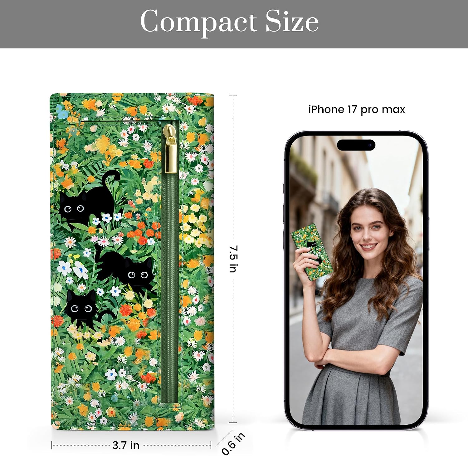 Airkit Slim Wallet for Women, Small RFID Blocking Credit Card Holder image 3
