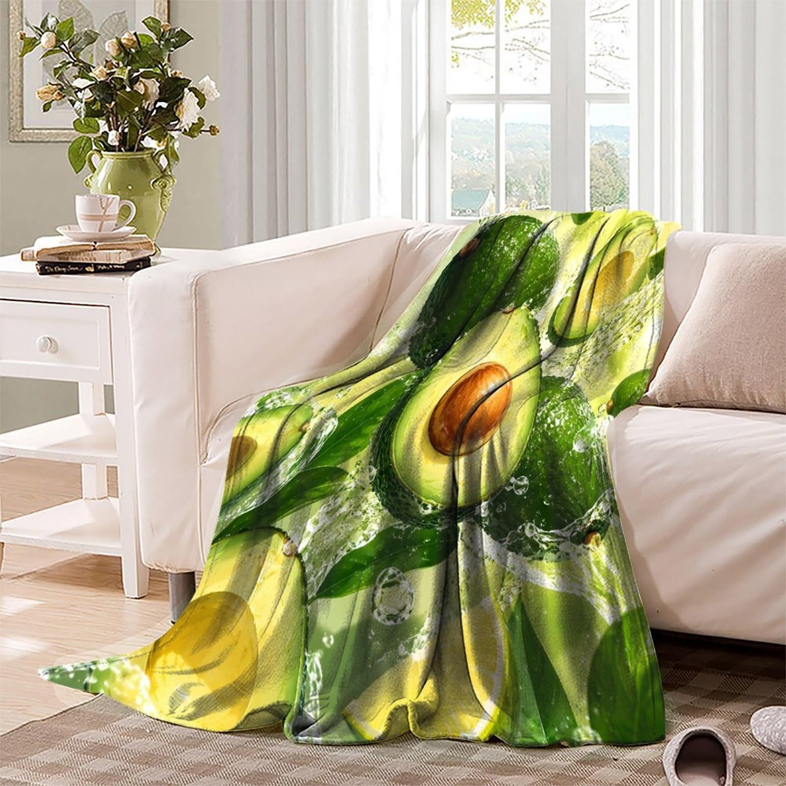 Avocado 3D Print Mikrofaser Decke Flauschig Weich