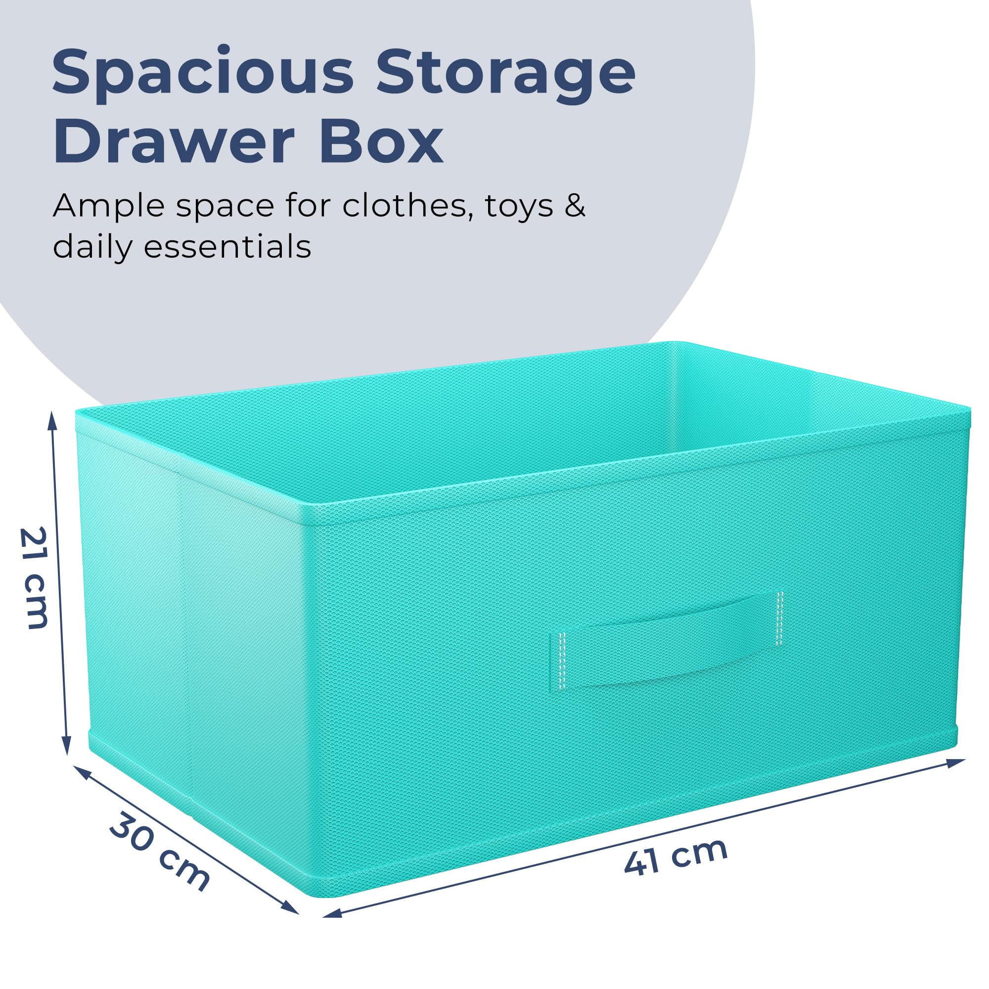 Kuber Industries Organizzatore per armadio in tessuto non tessuto, 26 litri, organizer per cassetti, organizer multiuso per vestiti, libri e giocattoli, 6 pezzi, verde