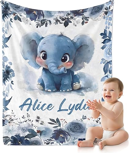 Miniatura 27 de Envío al día siguiente impreso en Estados Unidos - Manta de bebé personalizada, mantas de bebé personalizadas para niños y niñas con nombre, regalos