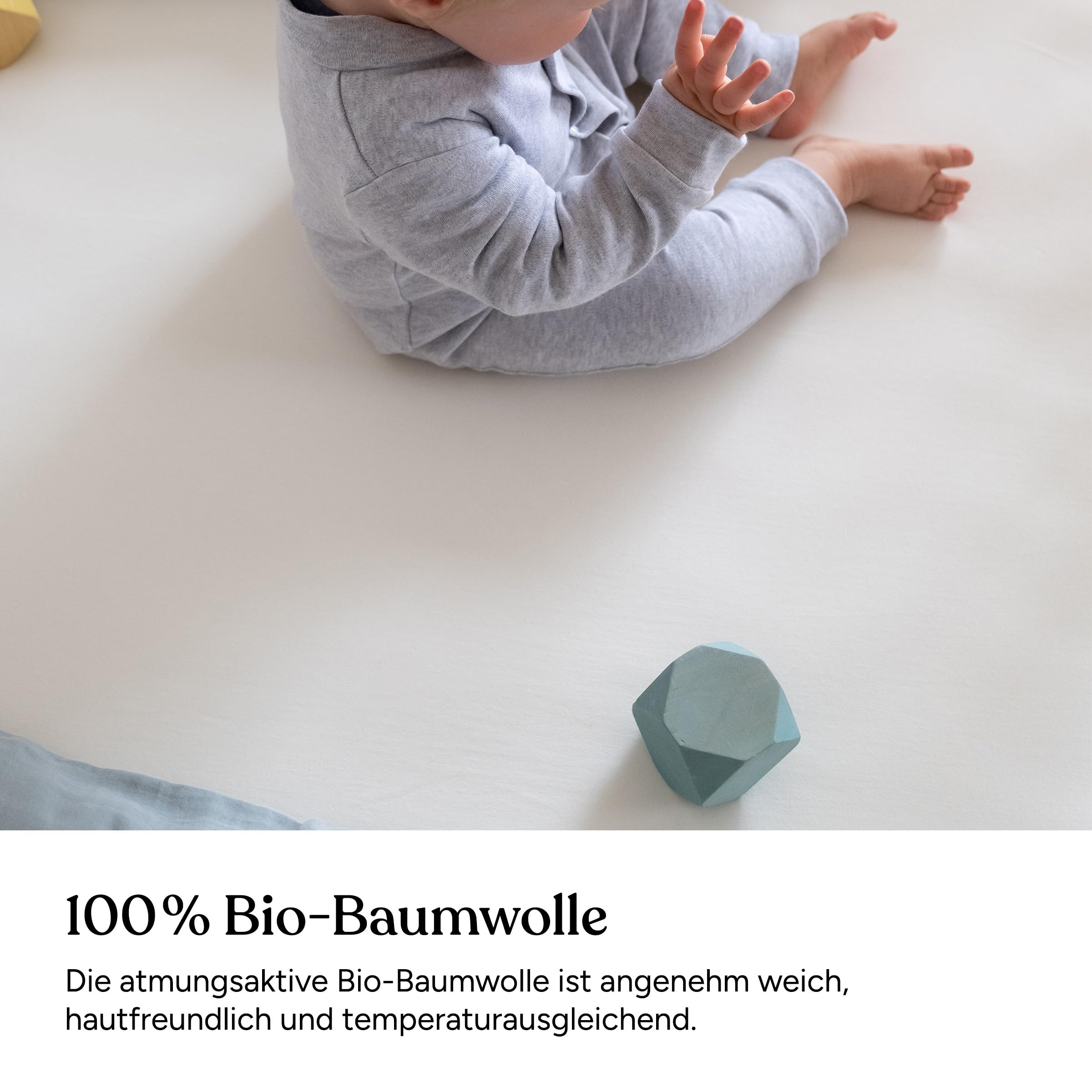 Ehrenkind Spannbettlaken 120x200 Bio-Baumwolle Oeko-TEX 100 Atmungsaktiv 160 g/m²