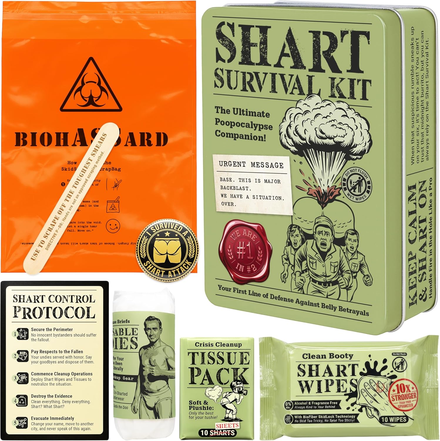 Witty Yeti’s Military-Grade Shart Survival Kit for When Your Butt Commits Treason. Emergency Backup Gag Gift for Digestive Mutiny & Rear-End Rebellion. Witty Yeti’s Military-Grade Shart Survival Kit for When Your Butt Commits Treason. Emergency Backup Gag Gift for Digestive Mutiny & Rear-End Rebellion.